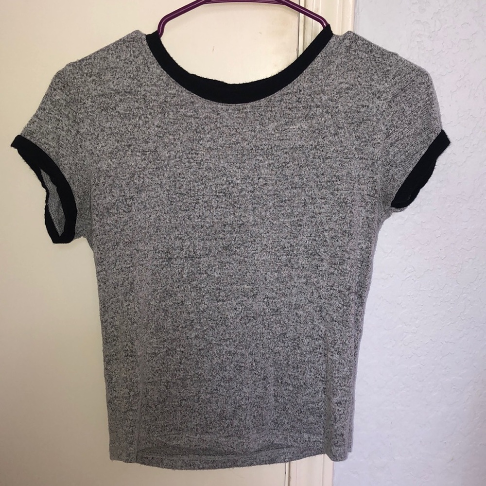 Casual Grey Cotton Tee